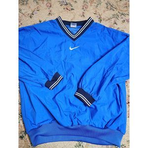 Unisex Vintage 90's Nike Center Swoosh Windbreaker Jacket Size Medium Blue